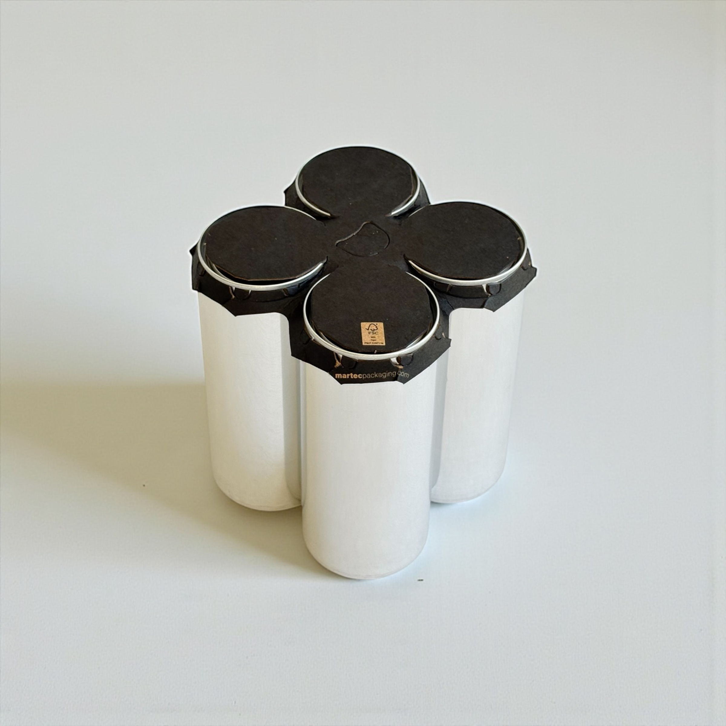 Porta latas de 4 unidades para latas sleek